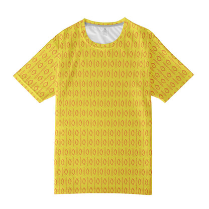 African | Ethnic | Mudcloth | #14 Yellow Men's  Basic Tee