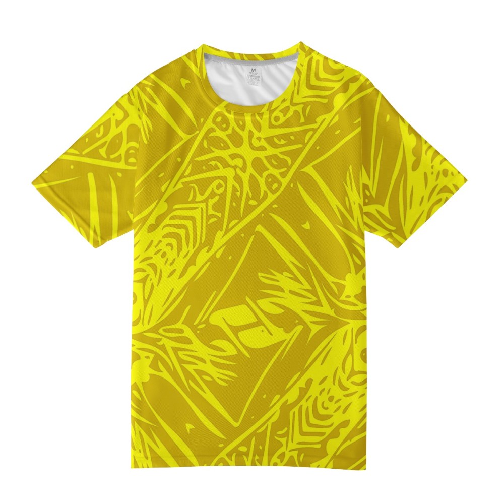 Yellow Fern Vector Abstract Men's  Basic Tee