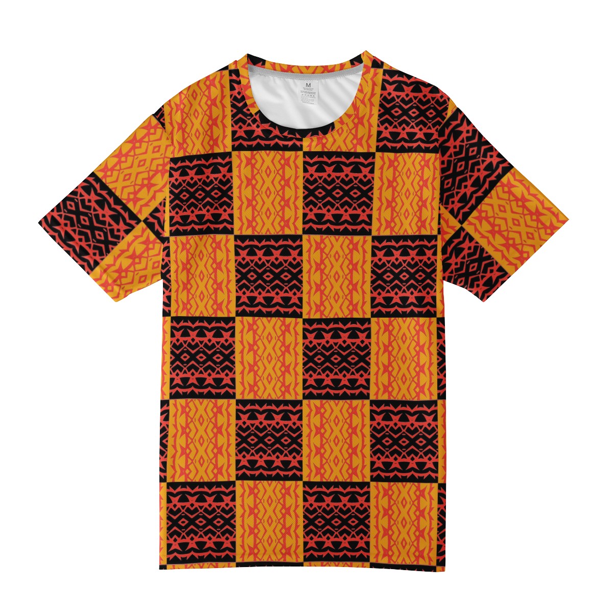 Black and Orange Tribal Design - Men's  Basic Tee