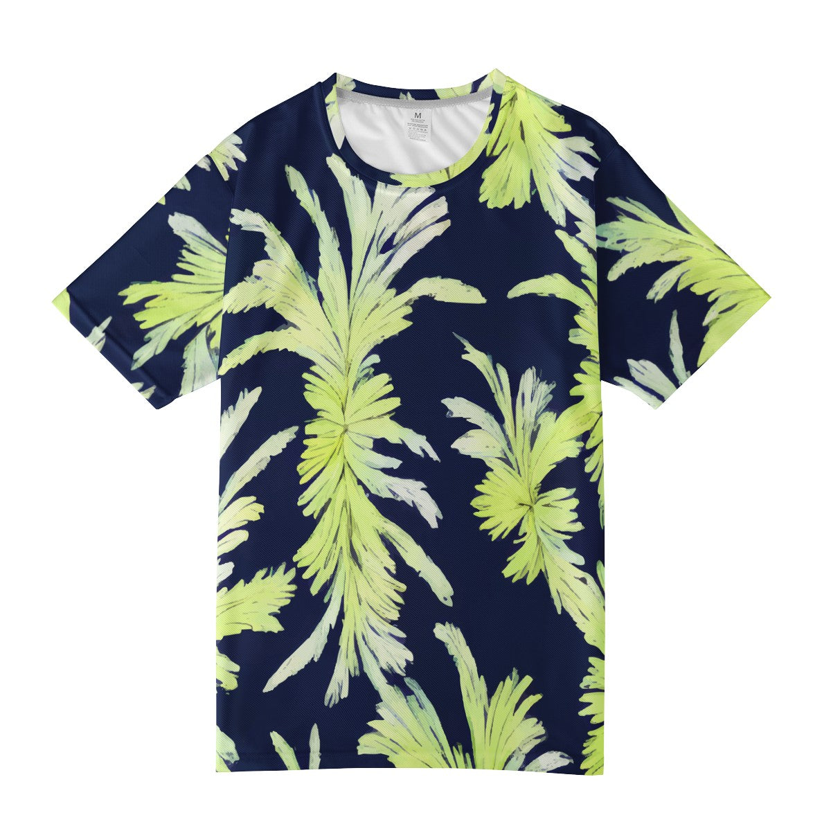 Puakenikeni - Lime Green and Black Men's All Over Print Basic Tee - Luxtrini, LLC