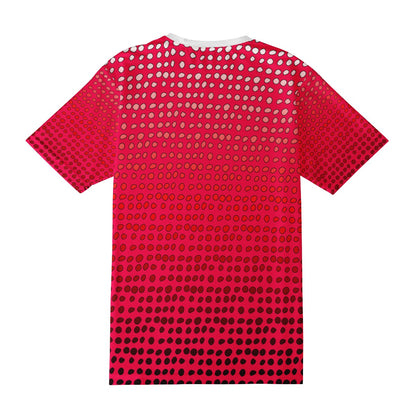 African | Ethnic | Mudcloth | #7 Red Gradient Men's  Basic Tee