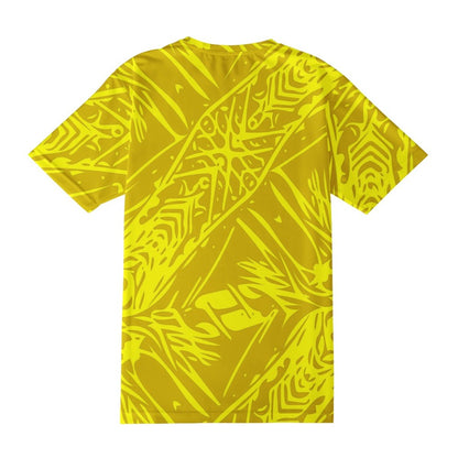 Yellow Fern Vector Abstract Men's  Basic Tee