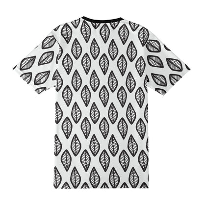 African | Ethnic | Mudcloth | #16 Black and White Men's  Basic Tee