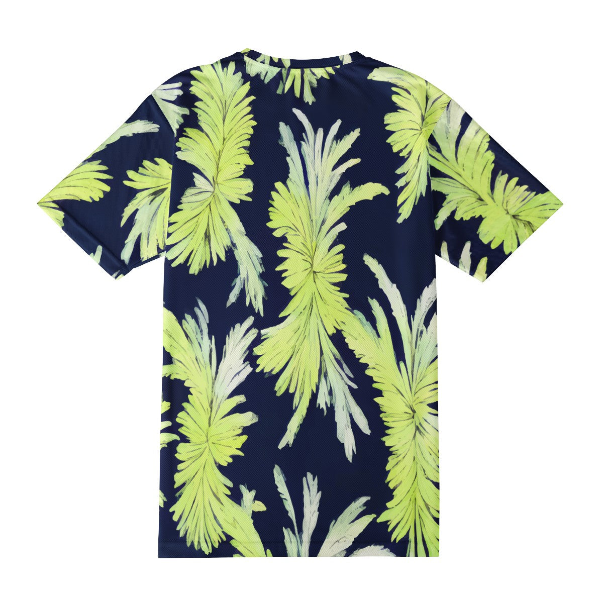 Puakenikeni - Lime Green and Black Men's All Over Print Basic Tee - Luxtrini, LLC