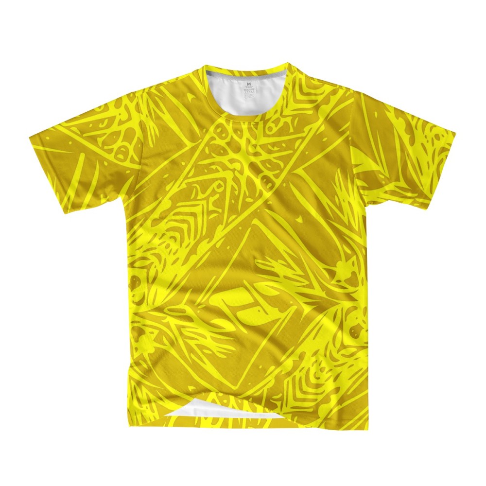 Yellow Fern Vector Abstract Men's  Basic Tee