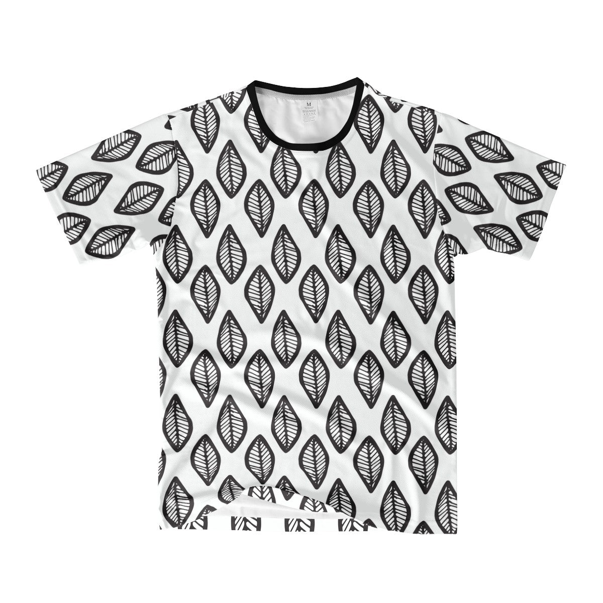 African | Ethnic | Mudcloth | #16 Black and White Men's  Basic Tee