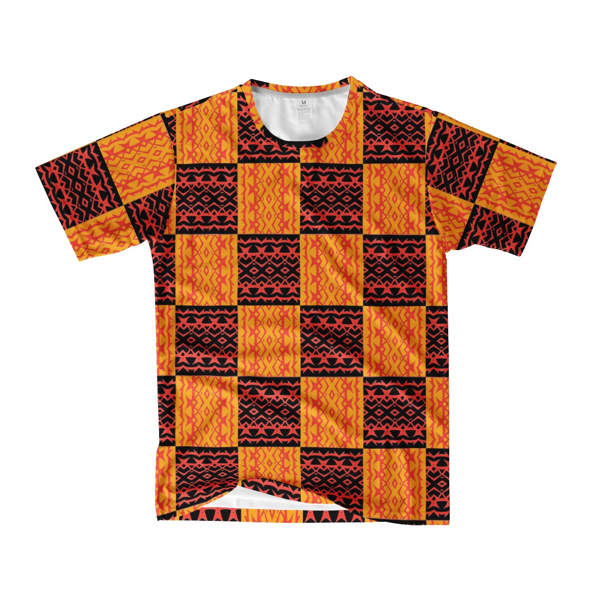 Black and Orange Tribal Design - Men's  Basic Tee