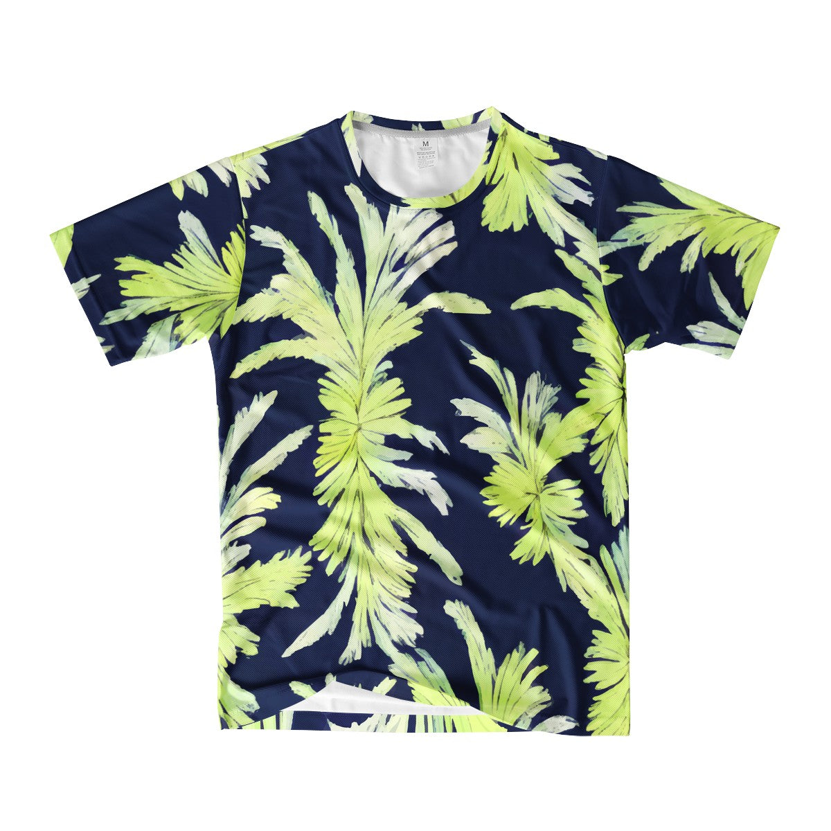 Puakenikeni - Lime Green and Black Men's All Over Print Basic Tee - Luxtrini, LLC