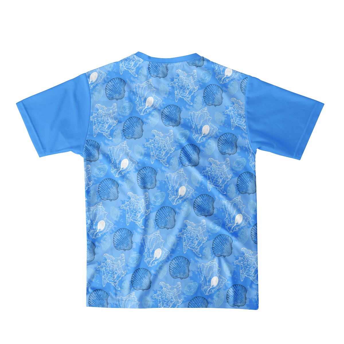 Blue Seashell Ocean Men's  Basic Tee