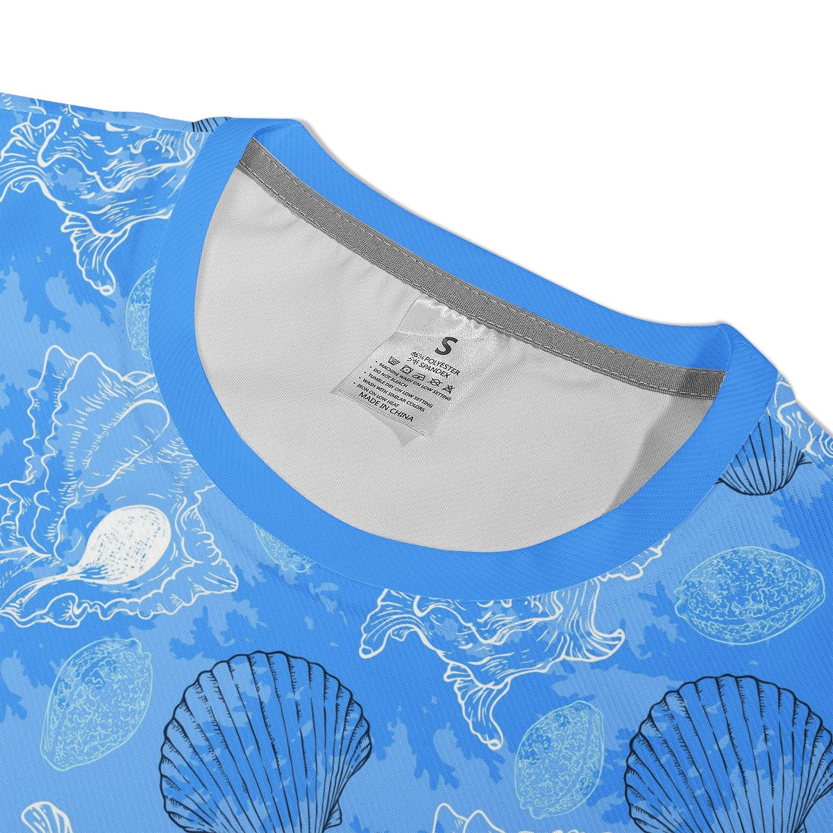 Blue Seashell Ocean Men's  Basic Tee