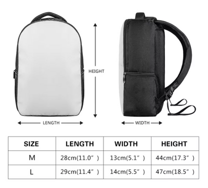 Silver Gray Laptop Backpack