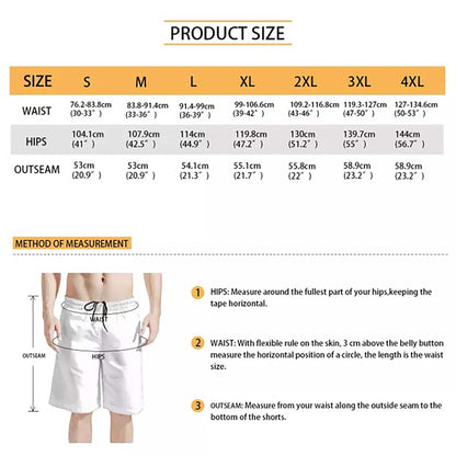 Men's All Over Board Shorts - Silver Gray