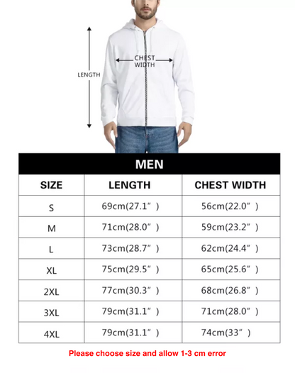 Christmas Men’s Zip Hoodie – Warm and Comfortable Holiday Hoodie with Pockets