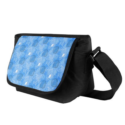 Blue Seashell Ocean Messenger Bags