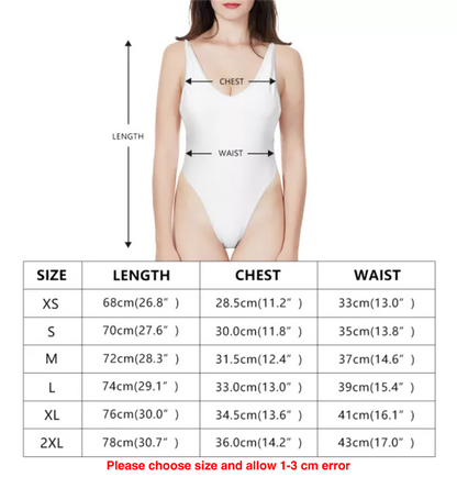 Rainbow Confusion Women’s One-Piece High Cut Swimsuit