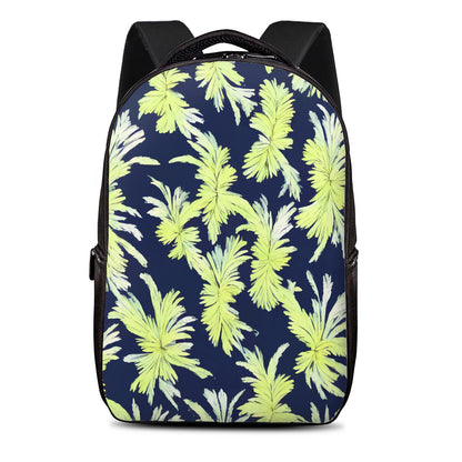 Palm Fronds - Lime Green and Black Laptop Backpack