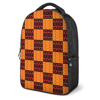 Black and Orange Tribal Design -  Laptop Backpack