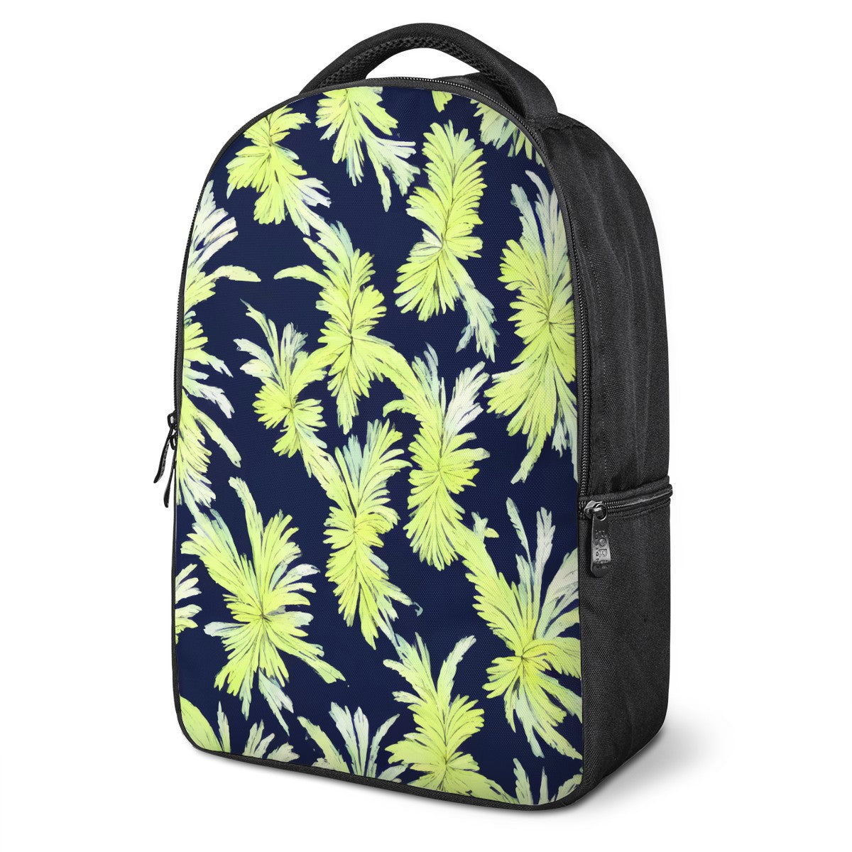 Palm Fronds - Lime Green and Black Laptop Backpack