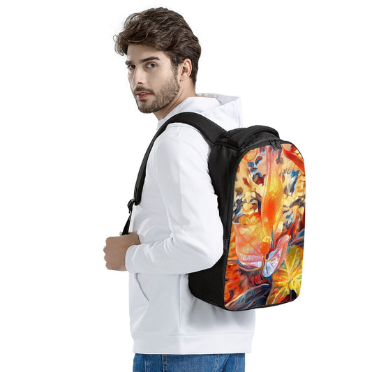 Golden Peace Lily Laptop Backpack