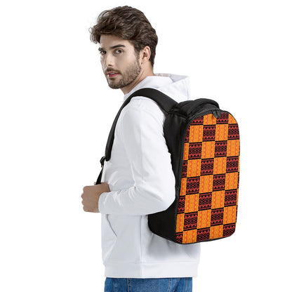 Black and Orange Tribal Design -  Laptop Backpack