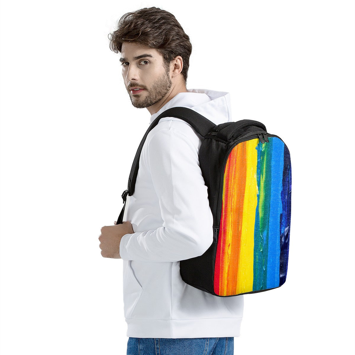 Rainbow Painting Laptop Backpack