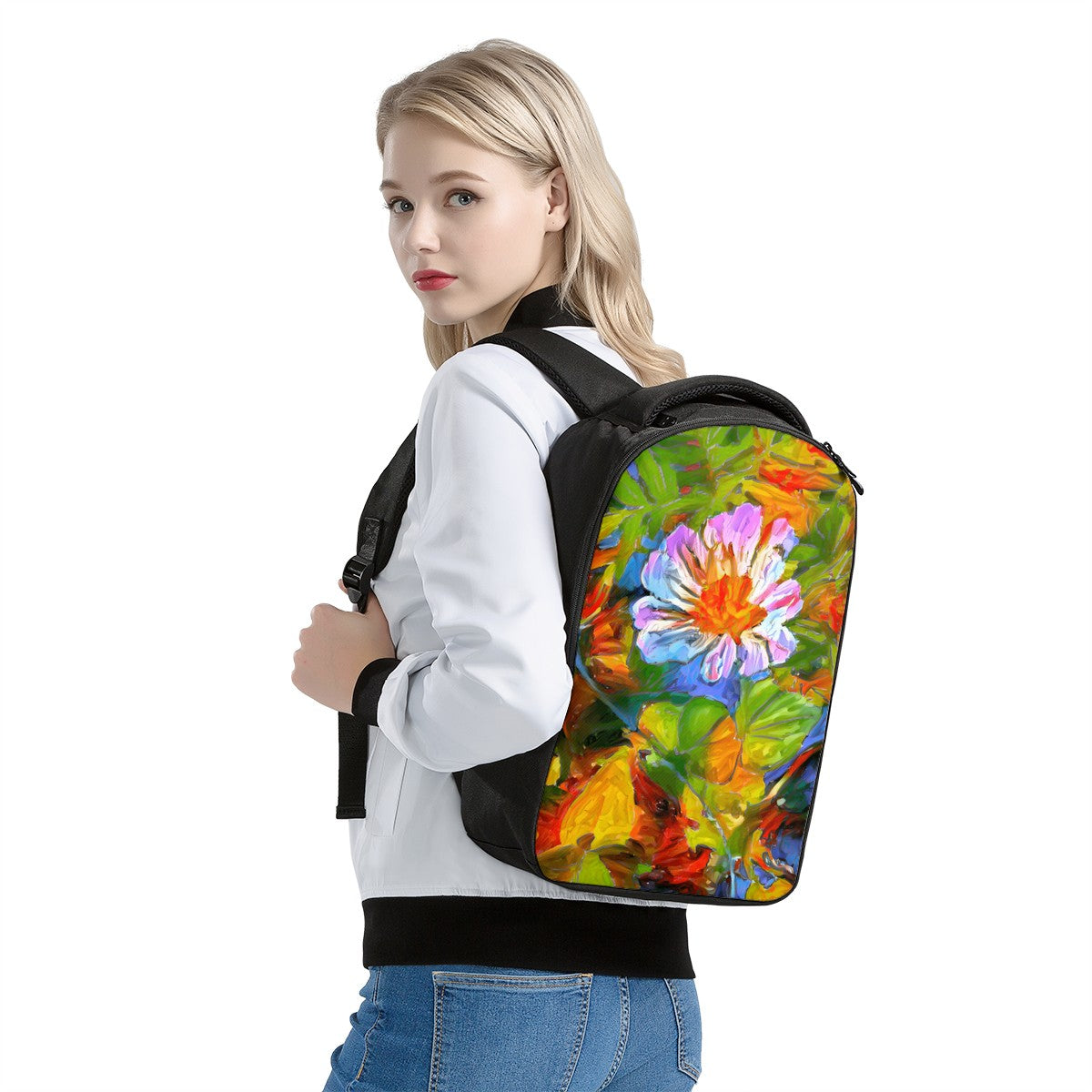 Petunia Flower Laptop Backpack