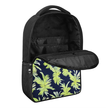 Palm Fronds - Lime Green and Black Laptop Backpack