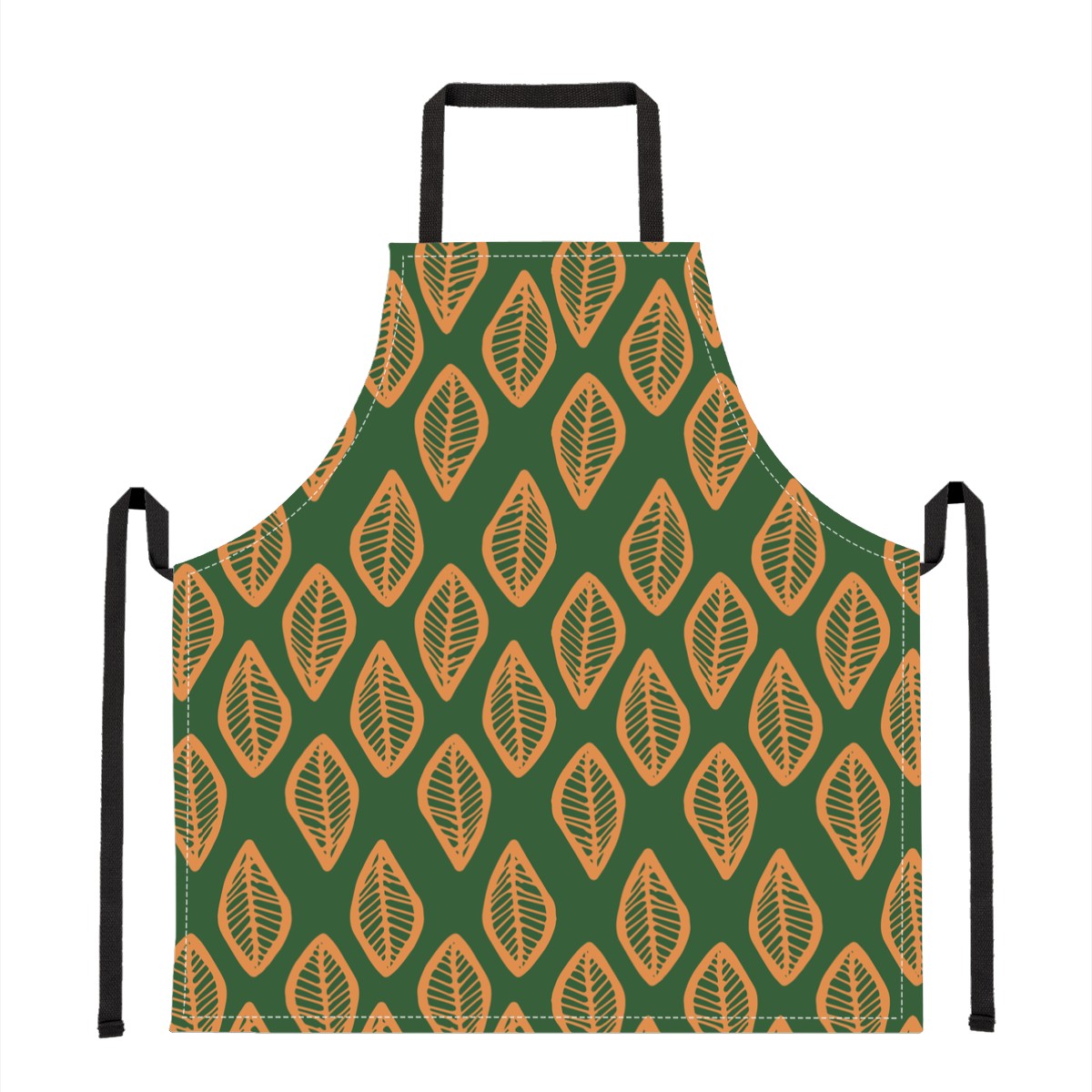 Luxtrini African Mudcloth #16 Green and Orange Apron