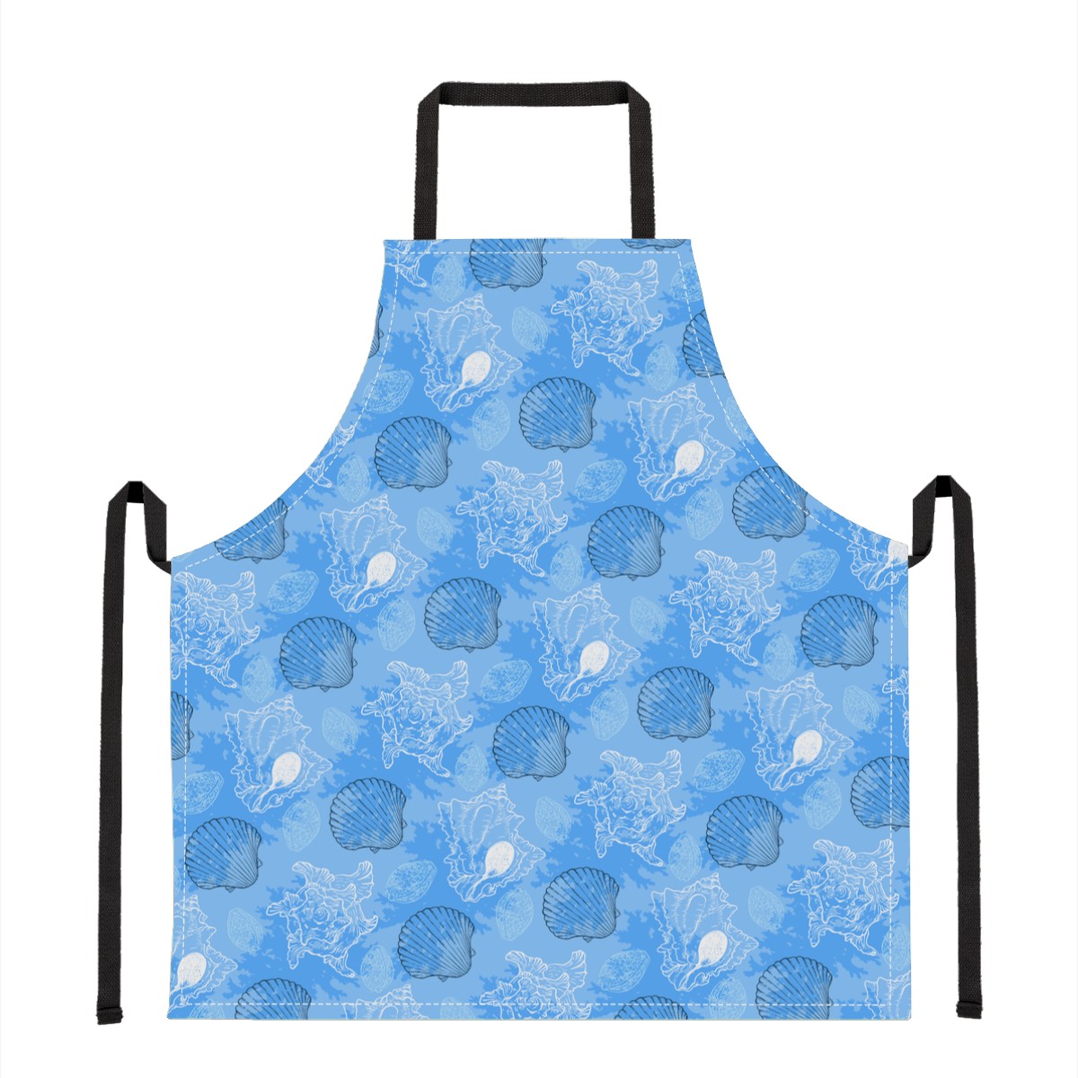 Luxtrini Blue Seashell Ocean Apron