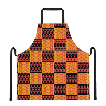 Luxtrini Black and Orange Tribal Apron