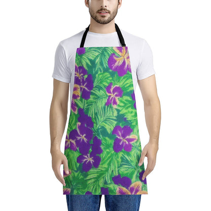 Blue Flag Iris on Green Apron - Luxtrini, LLC