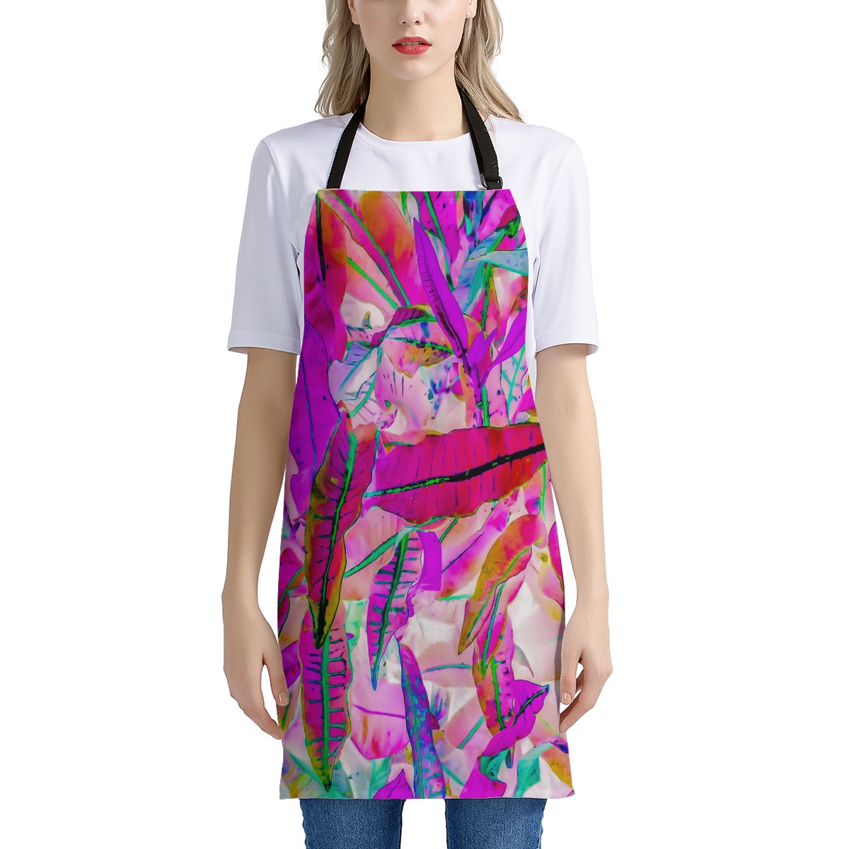 Luxtrini Purple Croton Apron