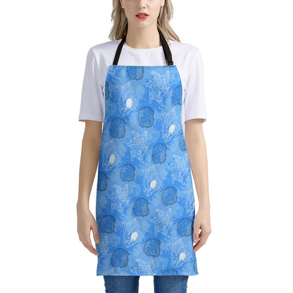 Luxtrini Blue Seashell Ocean Apron