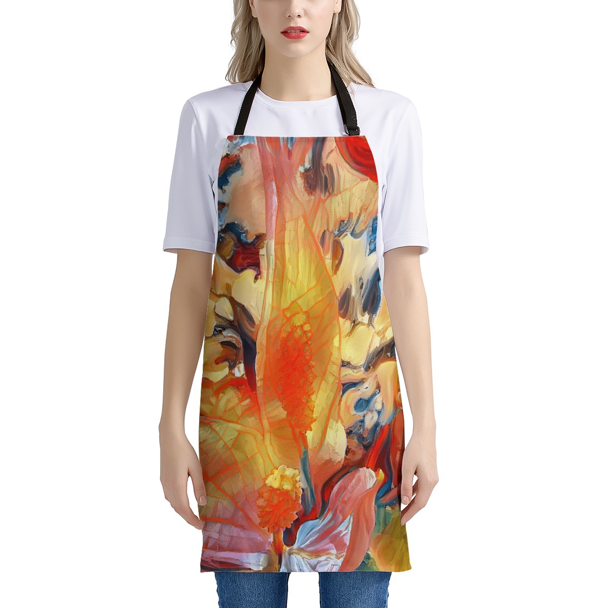 Luxtrini Golden Peace Lily Apron