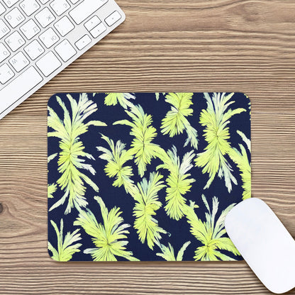 Palm Fronds - Lime Green and Black Mouse Pad - Desk Decor - Office Decor