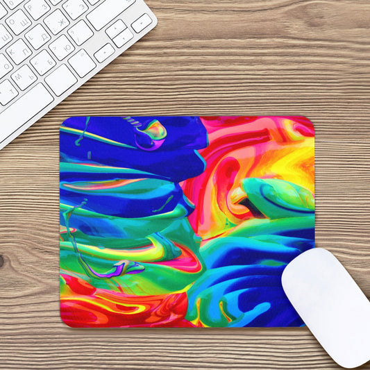 Rainbow Confusion Mouse Pad - Desk Decor - Office Decor