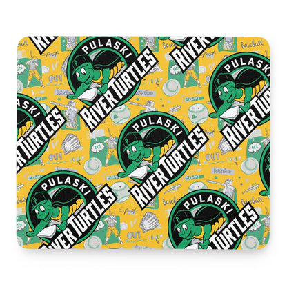 Pulaski River Turtles Fan Mouse Pad - Desk Decor - Office Decor