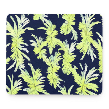 Palm Fronds - Lime Green and Black Mouse Pad - Desk Decor - Office Decor