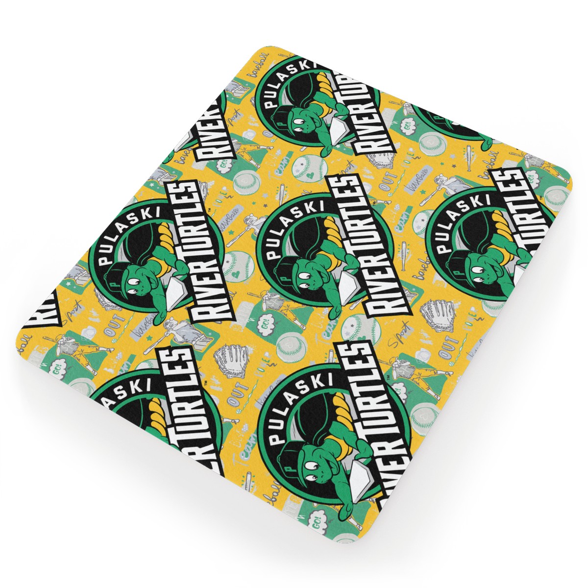 Pulaski River Turtles Fan Mouse Pad - Desk Decor - Office Decor