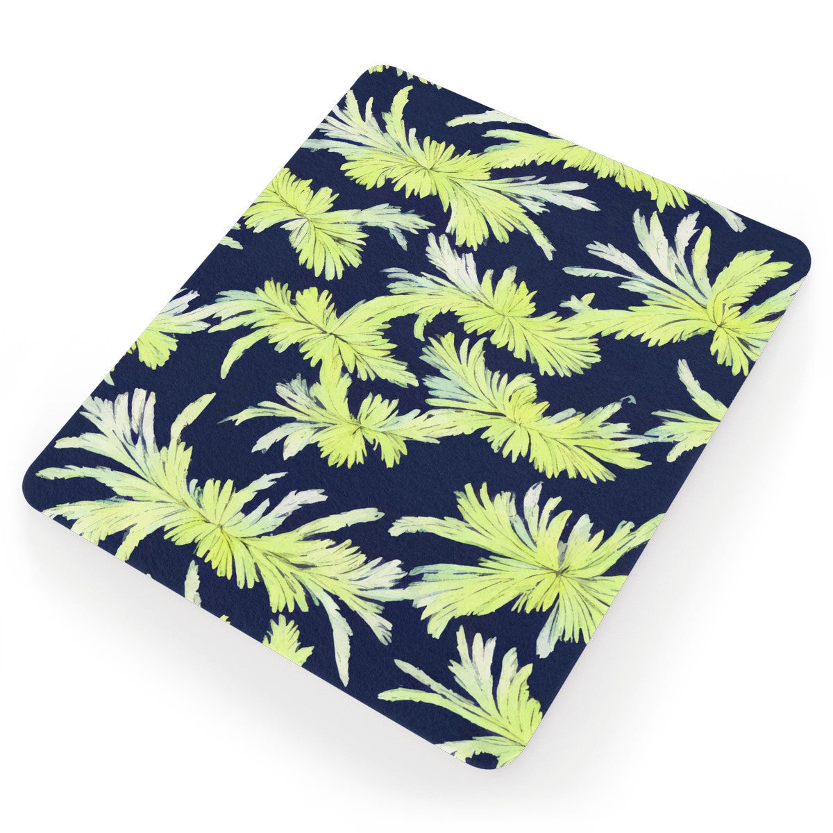 Palm Fronds - Lime Green and Black Mouse Pad - Desk Decor - Office Decor