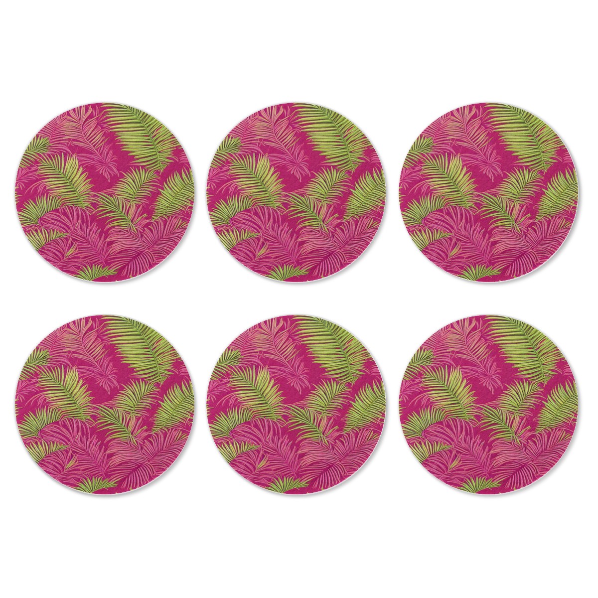 6 Pieces Cup Mats Set - Coasters - Sago Palms