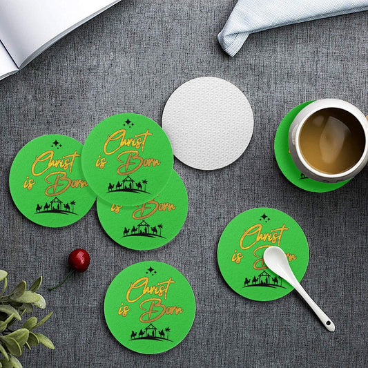 6 Pieces Cup Mats Set - Merry Christmas - Luxtrini, LLC