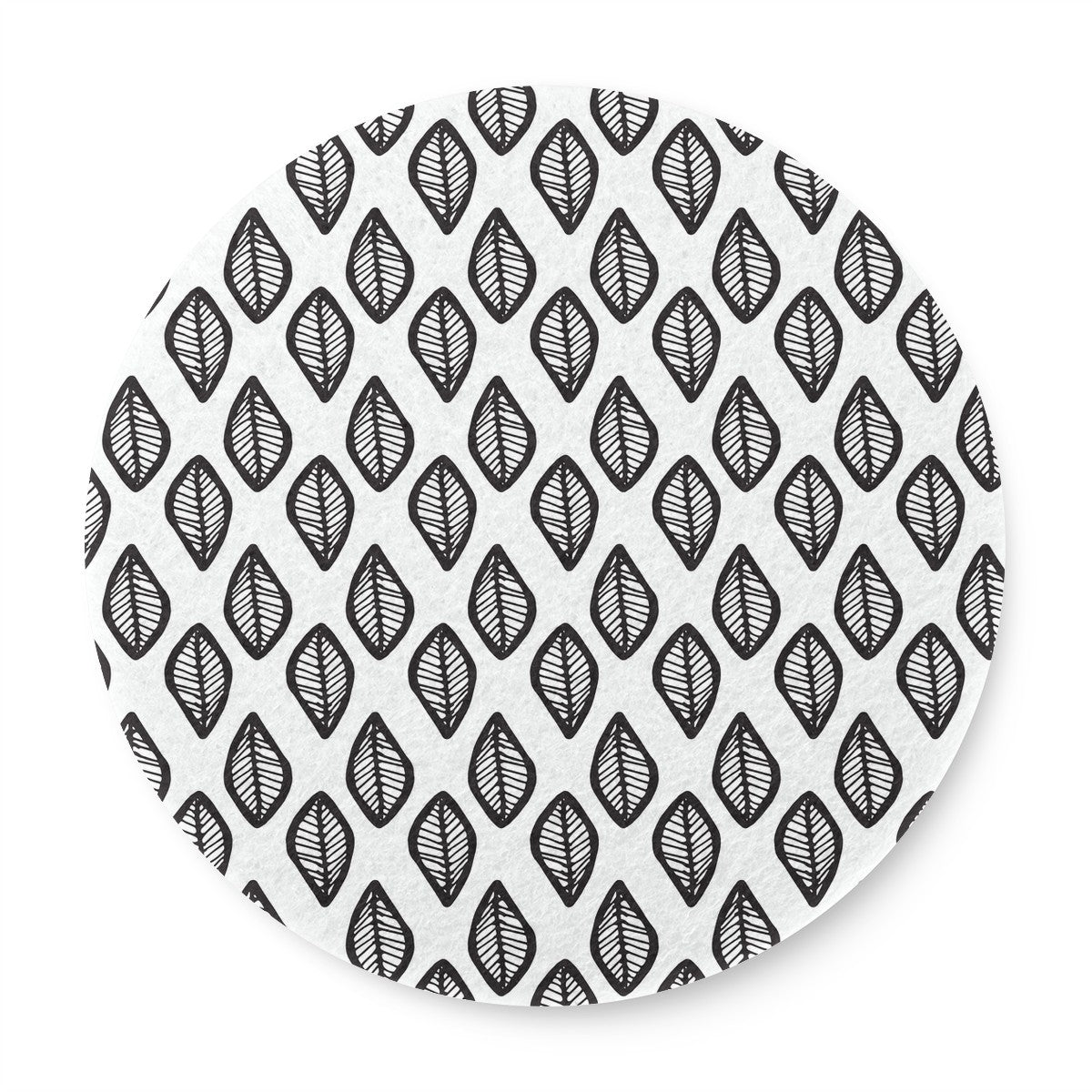 6 Pieces Cup Mats Set - Coasters - African - Ethnic - Mudcloth #16 - Black and White