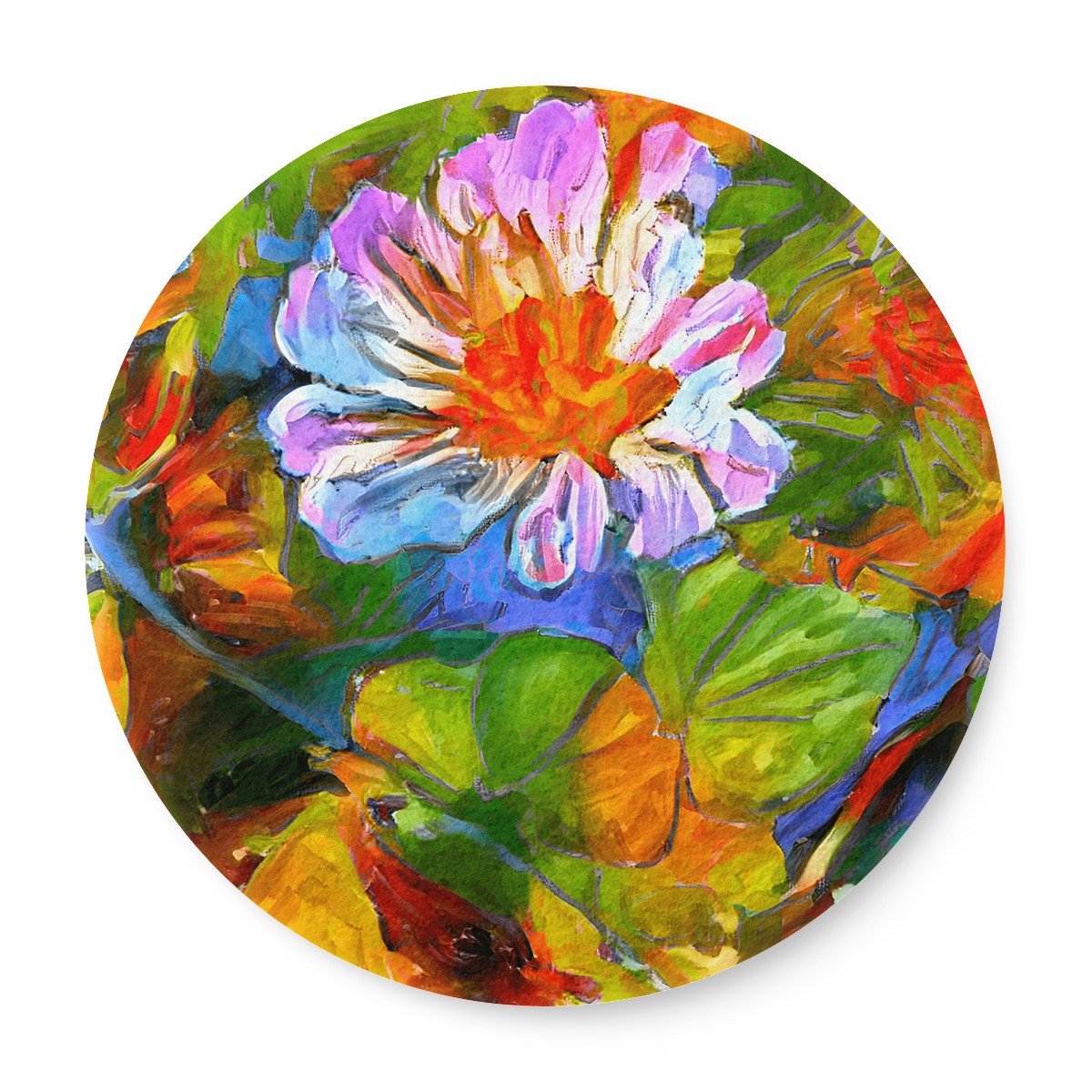 6 Pieces Cup Mats Set - Coasters - Petunia Flower