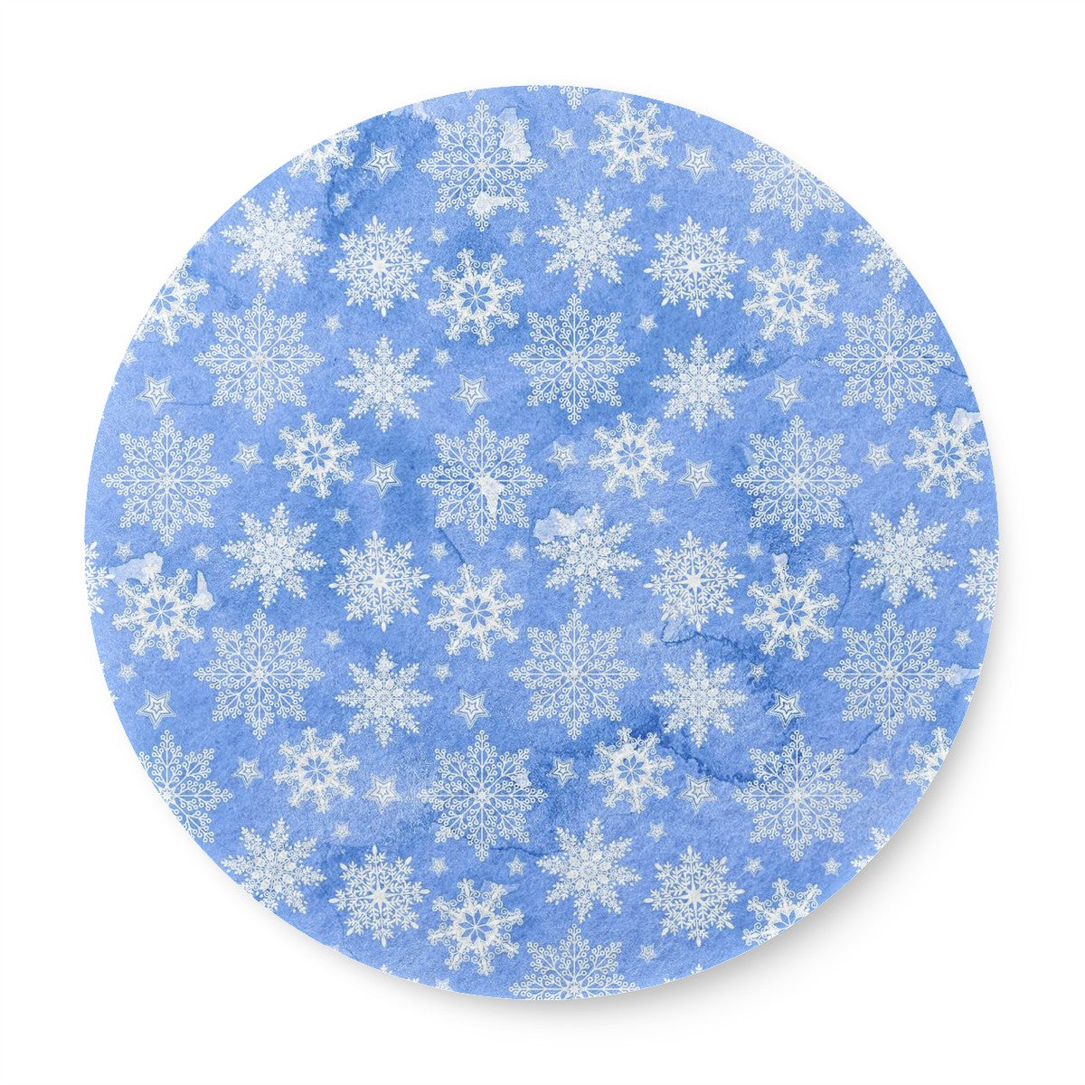 6 Pieces Cup Mats Set - Coasters - Snow Flakes | Blue