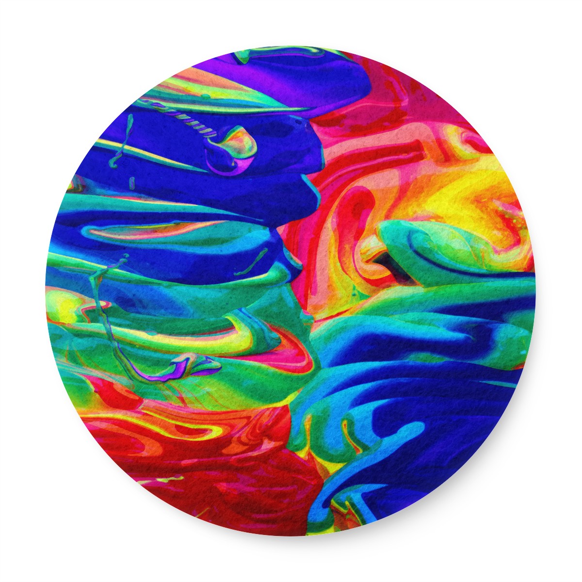 6 Pieces Cup Mats Set - Coasters - Rainbow Confusion