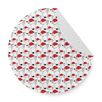 Santa Bully Christmas Pattern 6 Cup Mats Set - Coasters