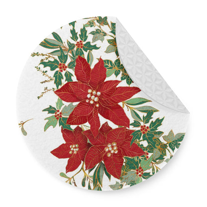 6 Pieces Cup Mats Set - Coasters - Poinsettia