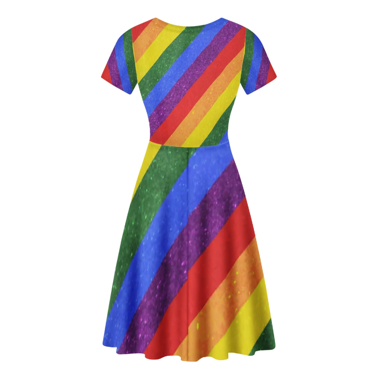 LGBTQ Rainbow Plus Size Women's Dress for Bisexual Pride Events