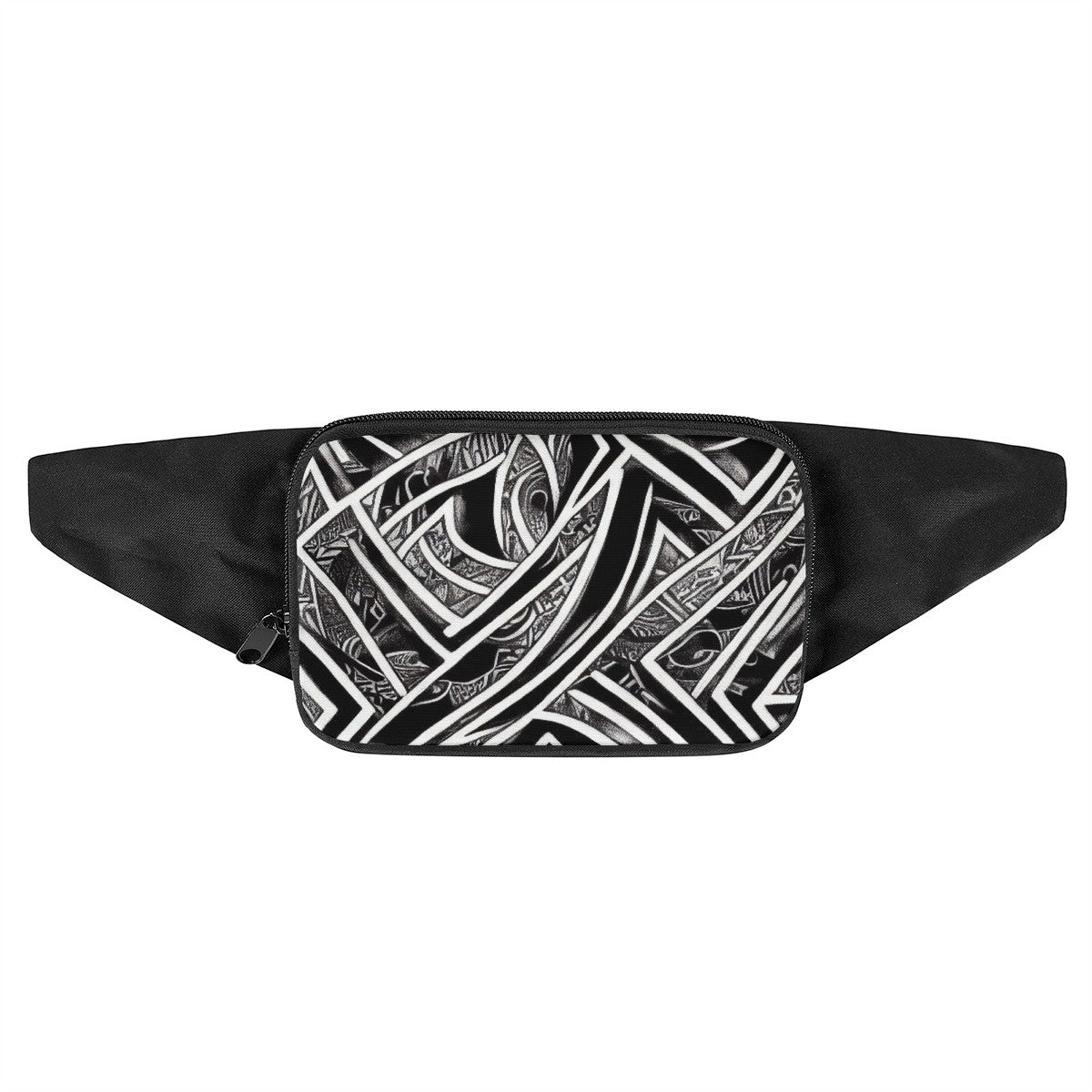 Black and White Polynesian Waist Bags